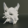 4.png Witcher Wolf Costume Face Mask 3D print model