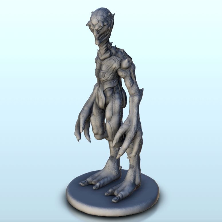 STL file Alien with big hands and feets 2 - Sci-Fi Science-Fiction 40k ...