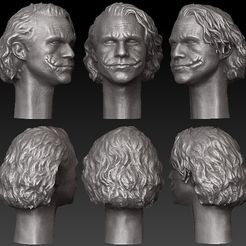 1.jpg STL file ONE12 Scale Head - Heath Ledger- Joker TDK - Movie ver.・3D printer design to download