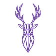 88.Newdeer.stl STL file Deer VI Wall Sculpture 2D・3D print design to download