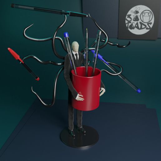 01.jpg Slender man : Pencil and Pen Holders