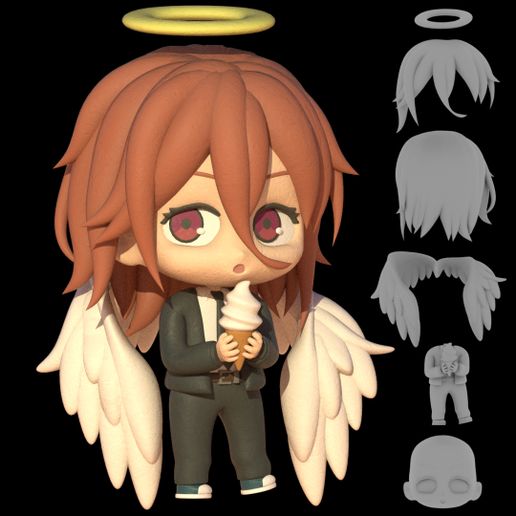👼 Angel (Chainsaw Man) Chibi Figure・ STL File for 3D printing・Cults