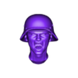1-16_Head.stl WW2 GERMAN SOLDIER -  Running pose #1