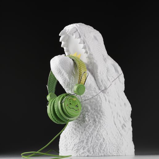 IMG_0588.jpg Dinosaur Dragon Headphone Holder