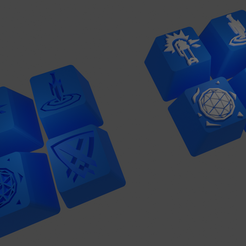 Render.png STL file Valorant - Kay/o Habilities Keycaps・3D printable model to download