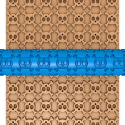 5654545455.jpg Fichier 3D Rouleau d'argile pour crâne / Rouleau d'argile pour crâne / Rouleau d'argile pour crâne / Rouleau d'argile pour crâne / Imprimante de motifs de crânes・Design à télécharger et à imprimer en 3D