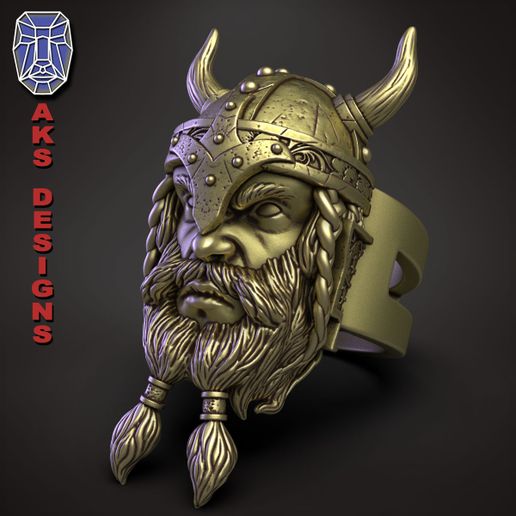 Ancient Viking v1 Ring jewelry 3D model