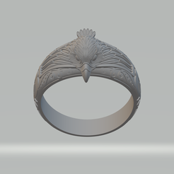 1.png Archivo STL Modelo 3D del anillo del águila Modelo de impresión 3D・Modelo de impresora 3D para descargar