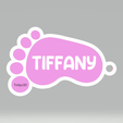 llavero-patita-tiffany.png Llavero Tiffany baby shower - Keychain name Tiffany
